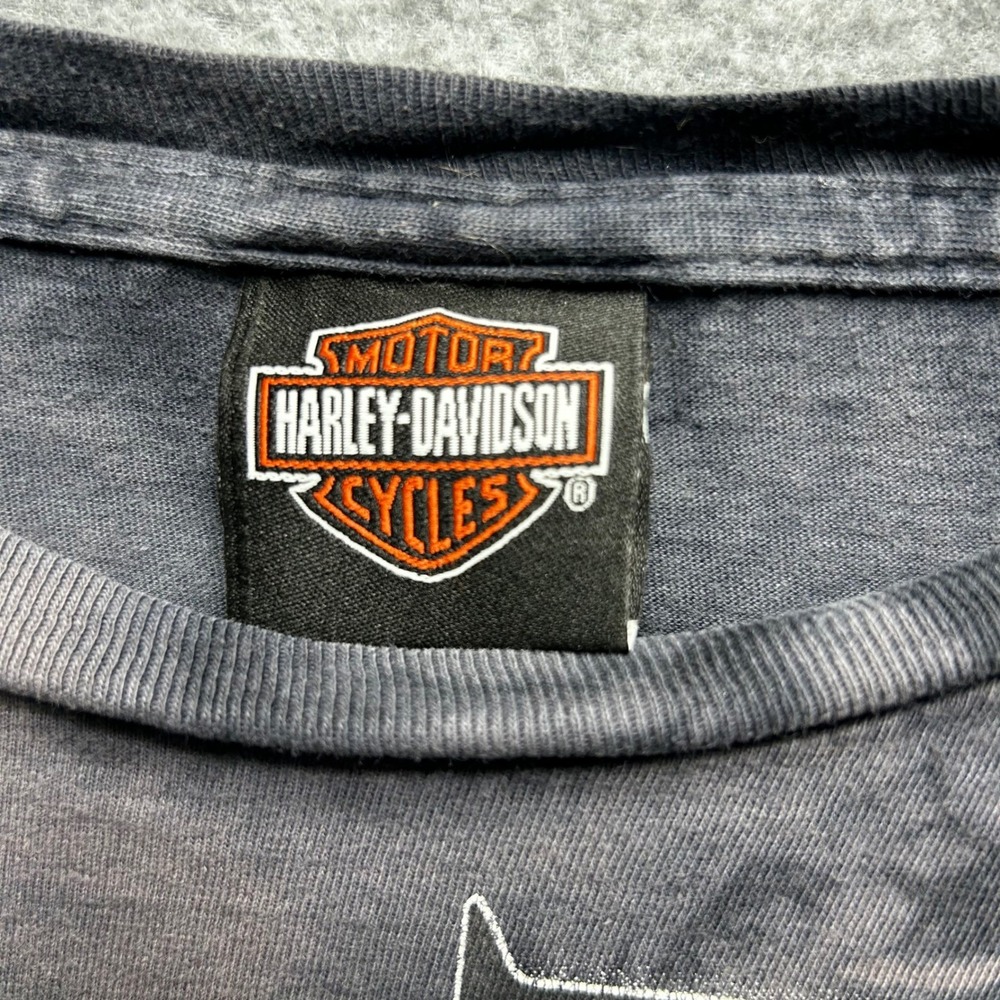 Harley Davidson Graphic T-Shirt Stan's Batavia NY Womens SM‎ Grey Tie Dye Biker - Picture 2 of 7